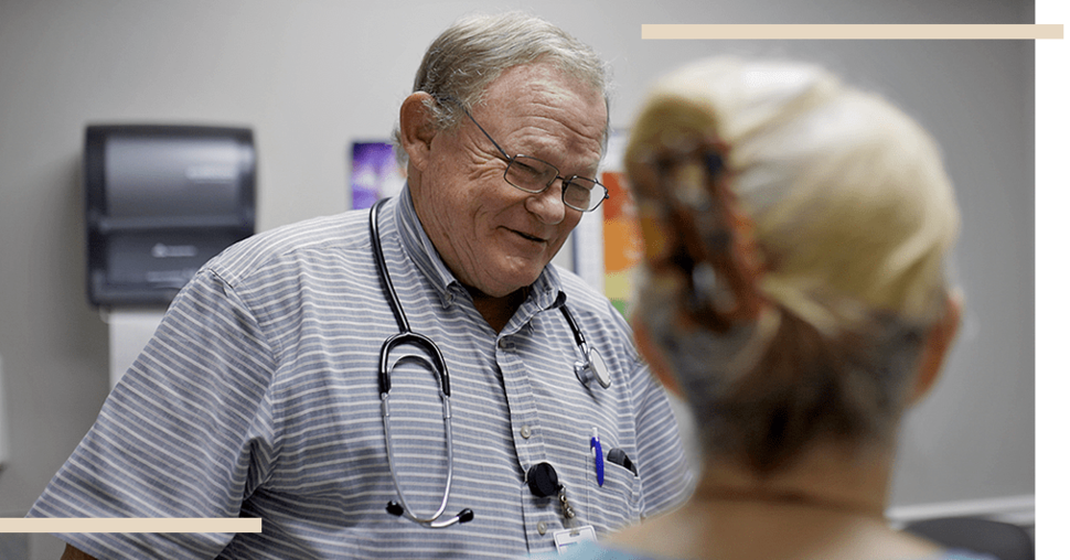 Provider meeting with a patient